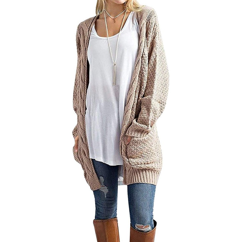 Women S Loose Long Sleeve Knit Cable Cardigans Sweater with Pockets – Sweater and Knit Cardigans price