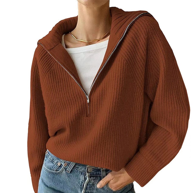 2025 European and American Style Knitted Top Short Coat Personality Fashion Trend Knitwear – Womens Pullover Sweater and Womens Cardigan Sweater price