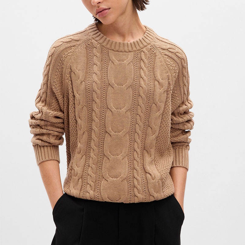 Lady Sweater Womens Winter Warm Wool Knit Pullover Sweater Long-Sleeve Round-Neck Trendy – Womens Sweater and Pullover Sweater price