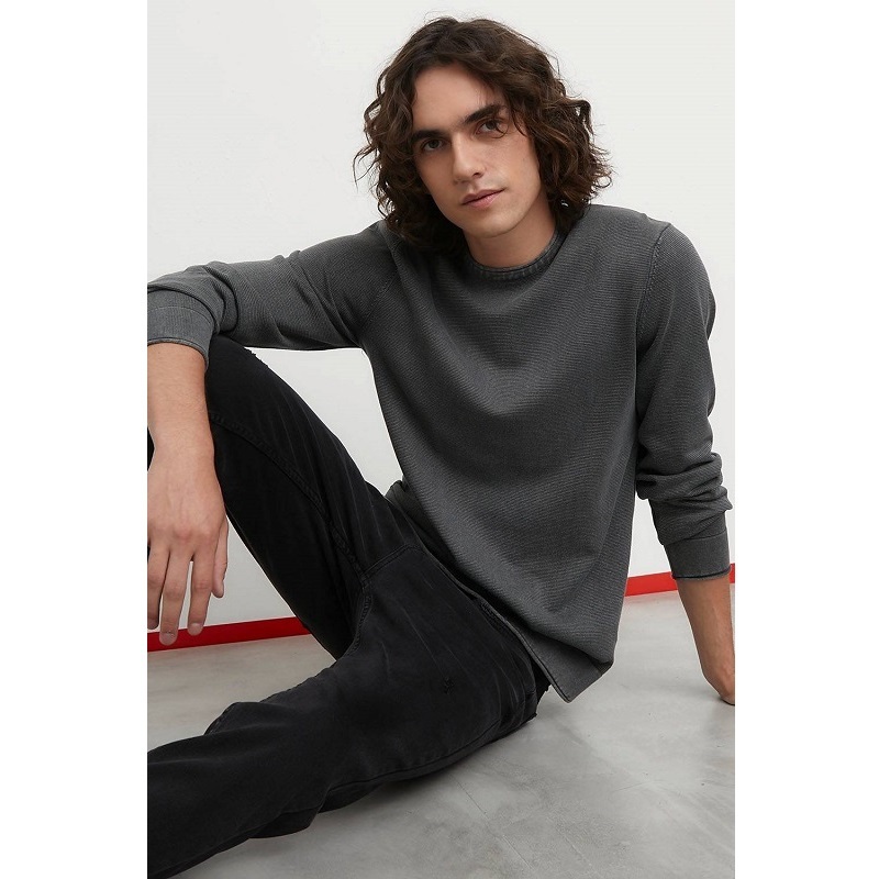Men Pullover Garment Snow Wash Vintage Sweatshirts Top – Pullover and Sweatershirts price