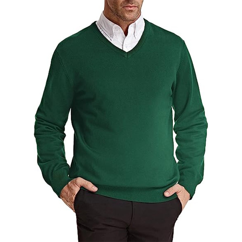 Mens V Neck Pullover Sweaters Classic Long Sleeve Knitting Sweater – Jacquard Sweaters and Sweater price