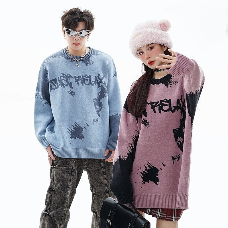 Retro Distressed Contrasting Core Yarn Round Neck Pullover Sweater T-Shirt – Sweater and Crochet Sweater price|<b>Q1. What is your minimum order quantity?</b>