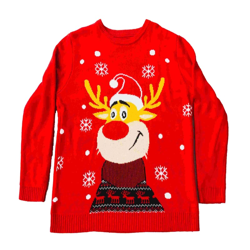 Warm Cute Christmas Reindeer Pullover Jacquard Acrylic Ugly Knit Sweater – Sweater and Knitwear price