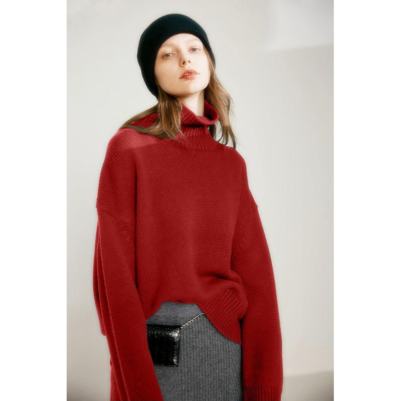 Autumn and Winter New Style Turtleneck Sweater Style Pullover Sweater Knitted Bottoming Shirt – Ladies Sweater and Crochet Sweater price
