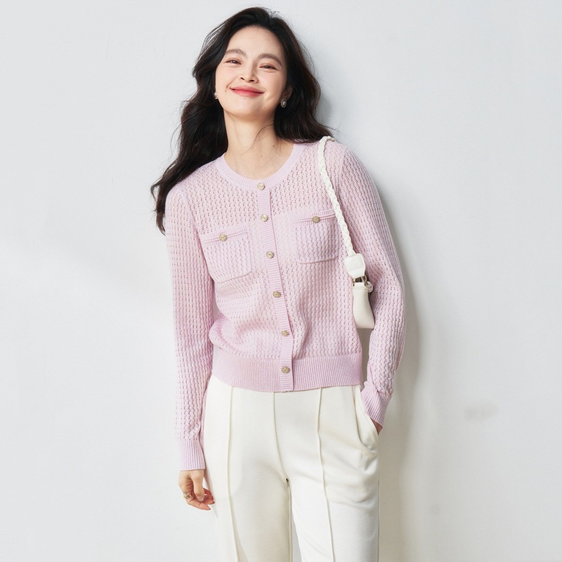 Autumn Vibes 3D Textured Color-Block Knit Cardigan Coat Women – T-Shirt and Clothes price