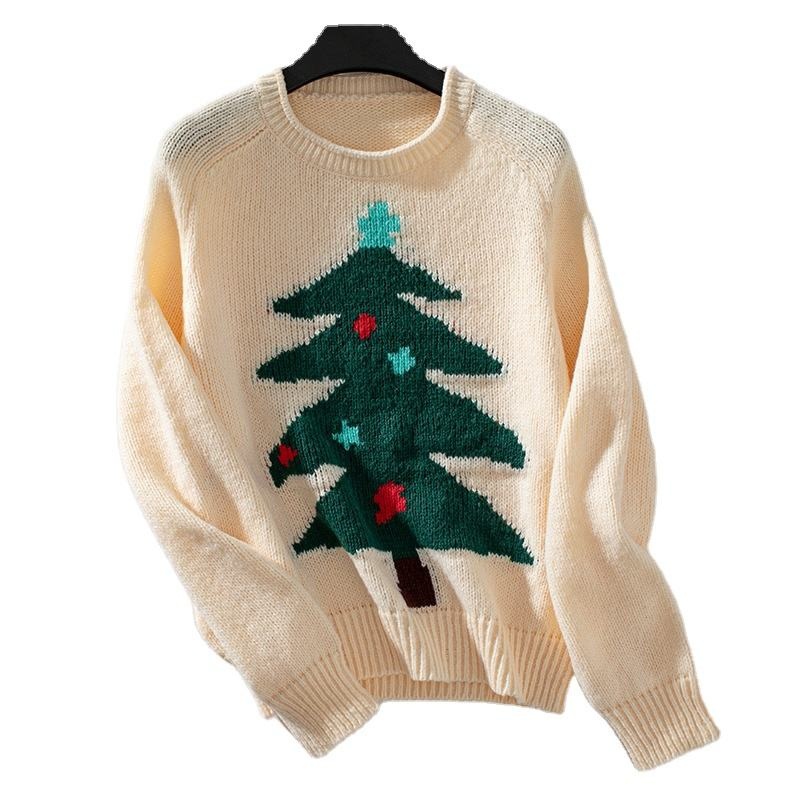 Christmas Tree Jumper Womens Sweater Warm Loose Knit Cowl Neck Sweater – Cowl Neck Sweater and Christmas Tree Sweater price|30X40X2cm
