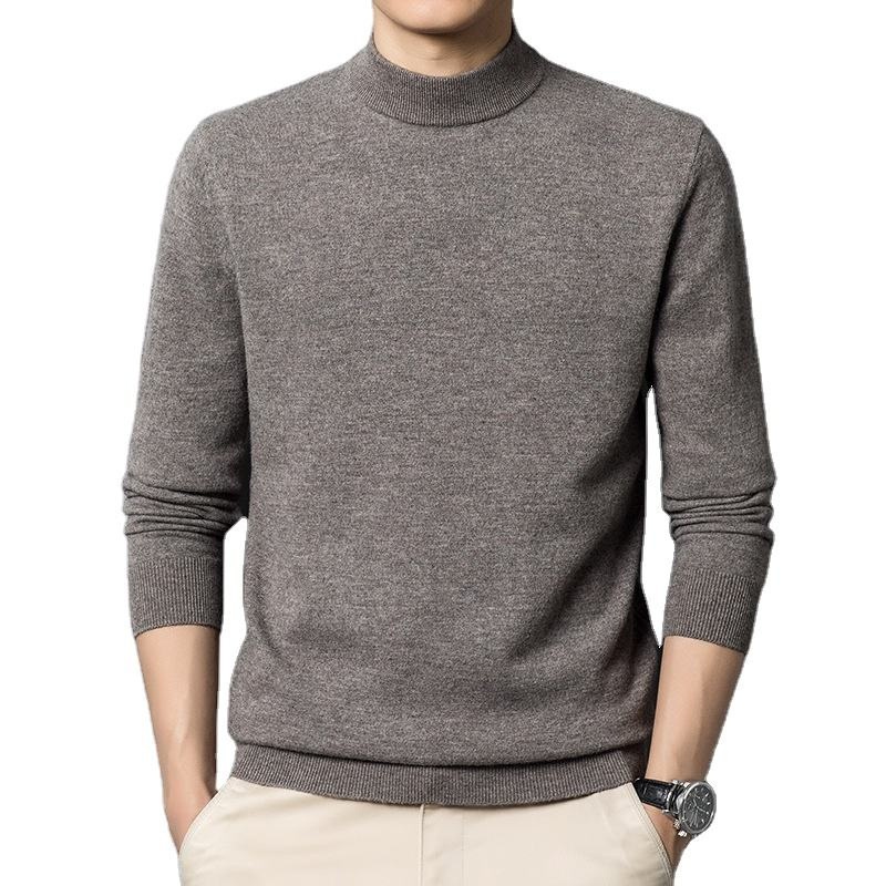 Custom Knitted Sweater Fashion Winter Warm Solid Color Round Neck Wool Pullover Knitted Men Sweaters – Mens Sweaters and Knitted Sweater price