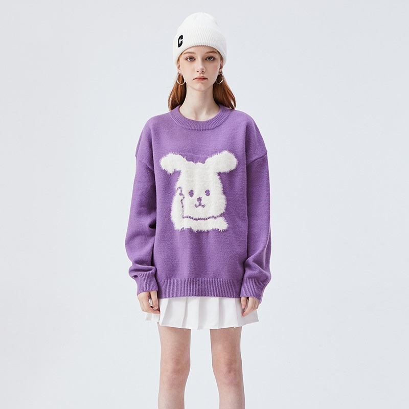 Girls New Arrival Crew Neck Batwing Sleeve Loose Carton Print Pullover Sweater – Pullover Sweater and Batwing Sleeve Loose Print Pullover Sweater price|<span style="color:|000000;"><span><span><span>S-XL