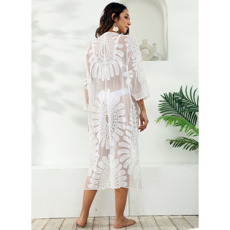 Hot-Selling Summer Women Embroidery Lace Beach Shirt Dress for Ladies – Women Dress and Summer Dress price