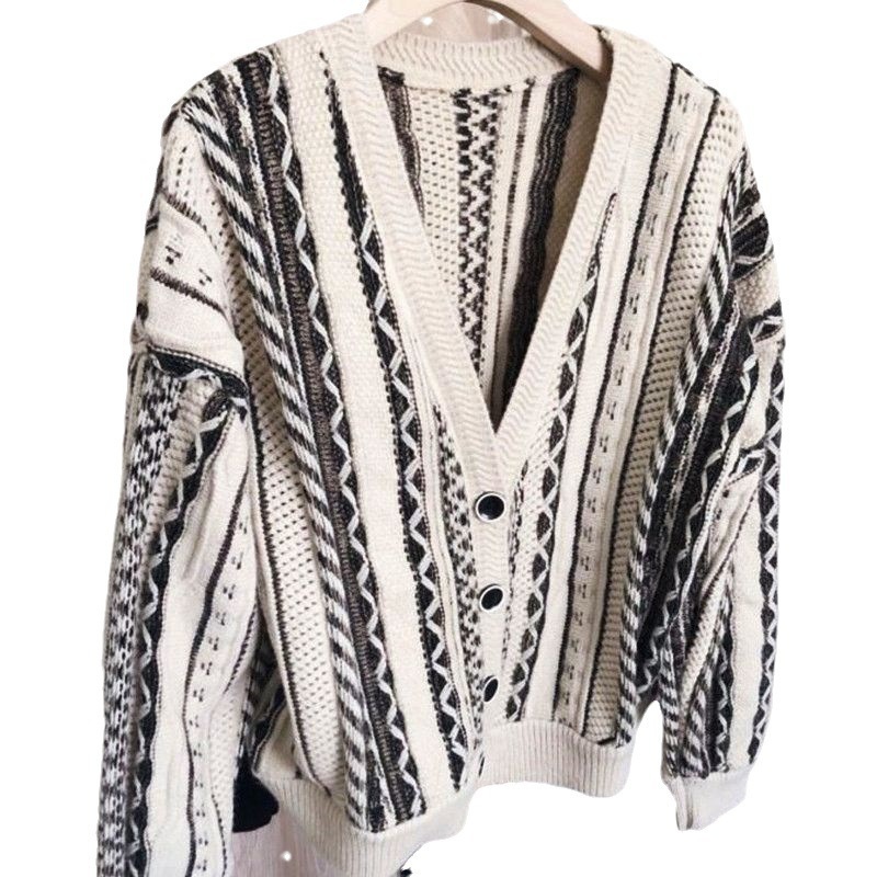 Nnr Hollow out Patchwork Button Knit Top Short Cardigan Sweater Women – Sweater and Women Sweater price