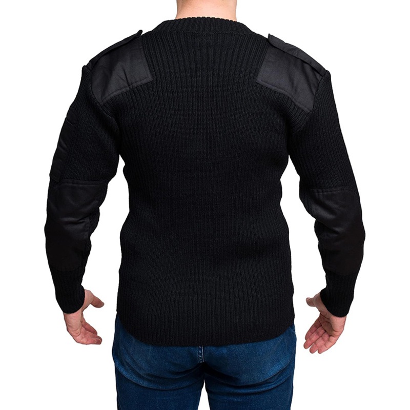 Olive Green Wool Pullover with Elbow Pad and Shoulder Epaulet Acrylic Sweater – Tactical Uniform and Tactical Sweater price