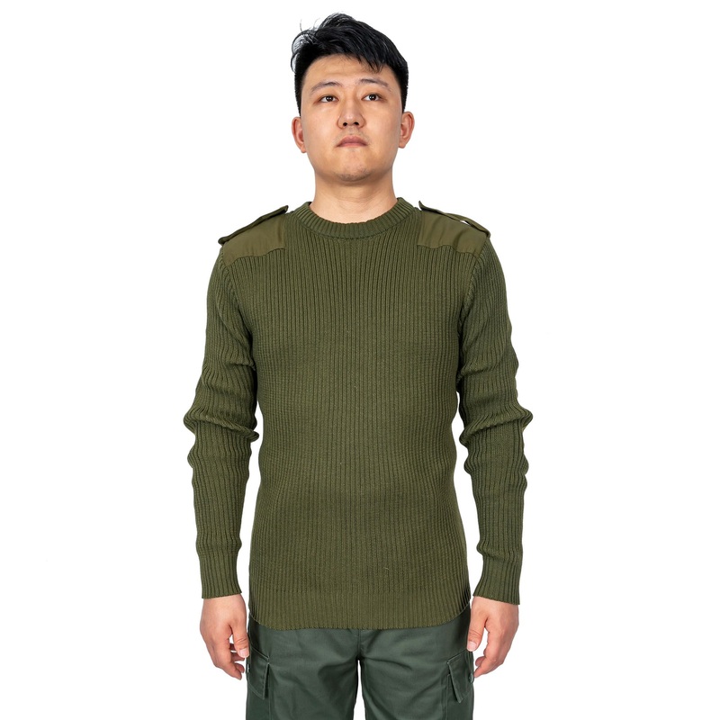 Polyester Green Sweather Winter Pullover Long Sleeve Round Neck Sweater – Seather and Green Seather price