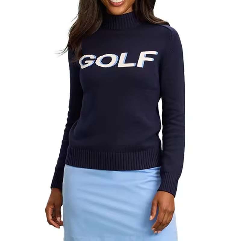Wholesale Custom Jacquard Logo 100%Cotton Women Sweater Sports Golf Club Turtleneck Winter Fleece Knitwear High Quality – Jacquard Sweater and Golf Sweater price|<span><span><span><span><span><span><span><span><span><span><span><span><span><span><span><sp