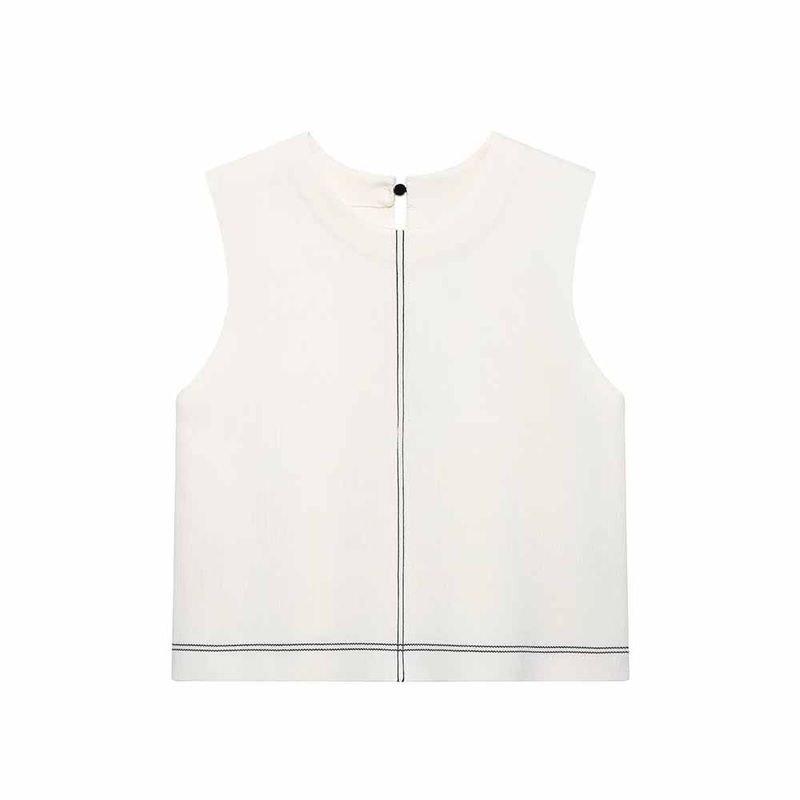 Za Womens Clothing Casual Vest Style Knitted Top O Neck Sleeveless Vest – Vest Style Knitted Top and Casual Short Knitted Top price