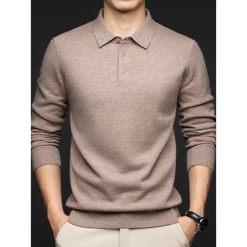 Designer Clothes Custom Knitwear Sweater Mens Polo Collar Clothing Plain Knitted Jersey Pullover Man Sweater – Man Sweater and Polo Collar Pullover price