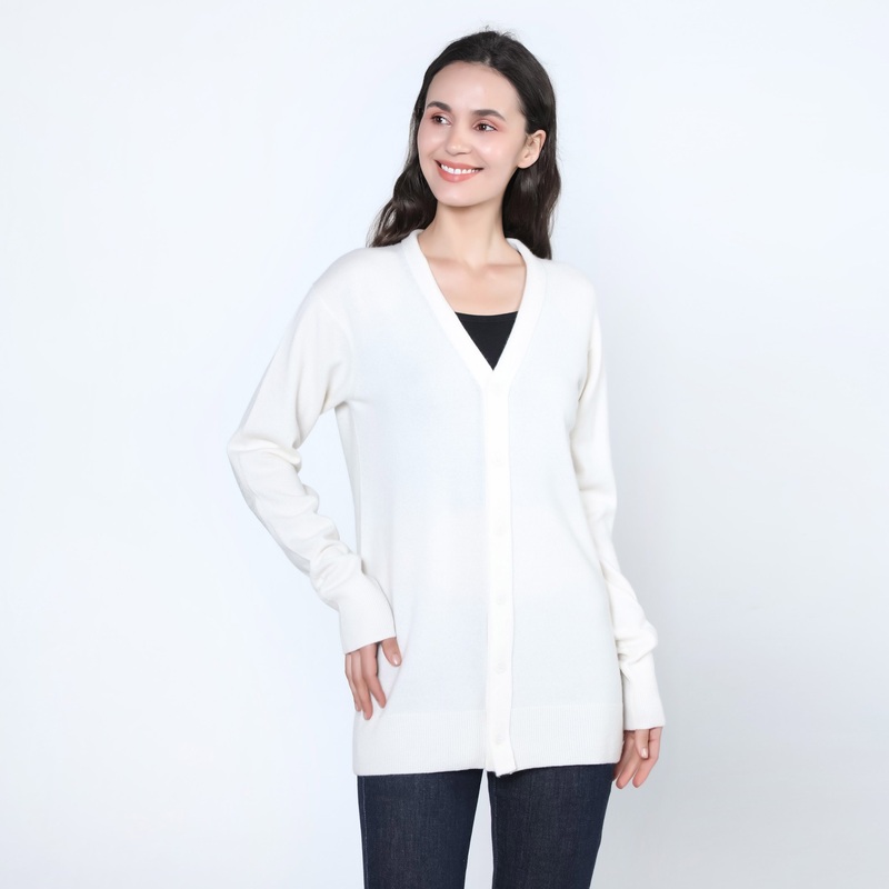 Most-Popular Casual Deep V-Neck Ladies Fashion 100% Cashmere Cardigan – Sweater and Cashmere price