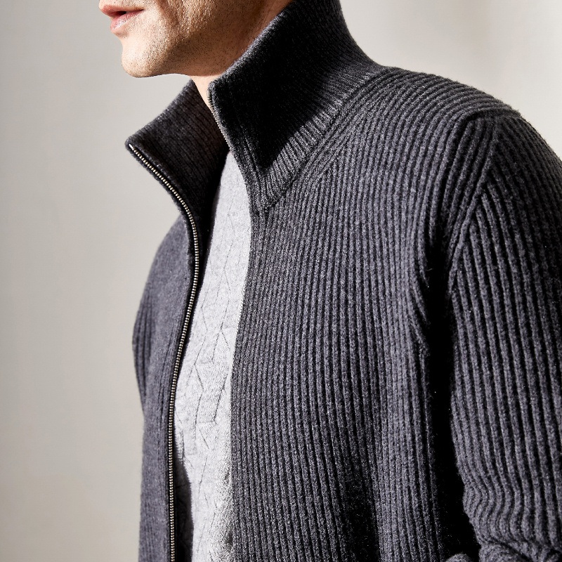 Square Fonda Top Quality Cashmere Cardigan Custom Sweater Cashmere Coat for Men – Cashmere Coat and Cardigan Sweater price