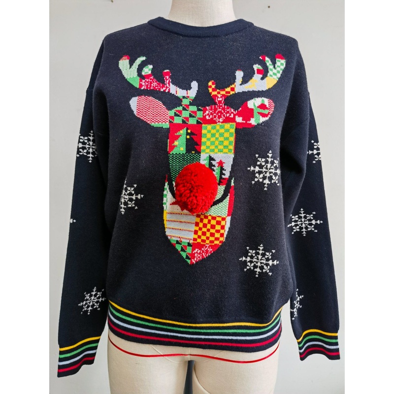 Winter Christmas 3D Santa Claus Sweater for Women Loose Knitwear – Ladies Sweater and Christmas Sweater price