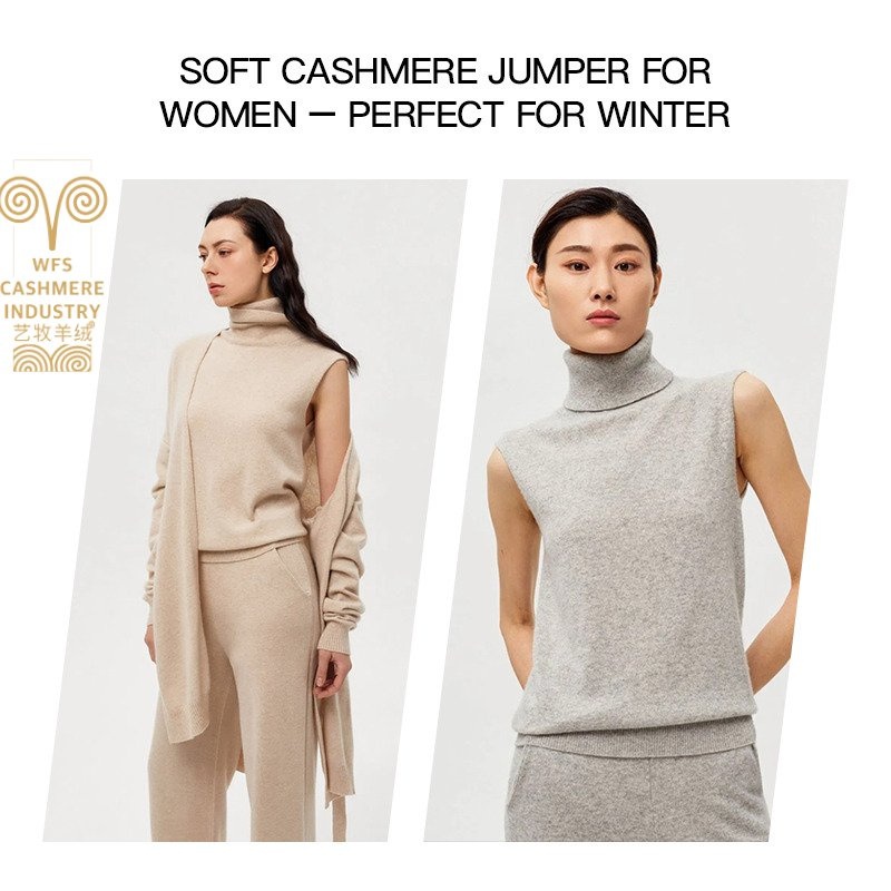 Womens Cashmere Vest 100% Cashmere Sweaters Sleeveless Jumper Fashion Sweaters Factory Direct – Women Knitwear and Cashmere Sweater price