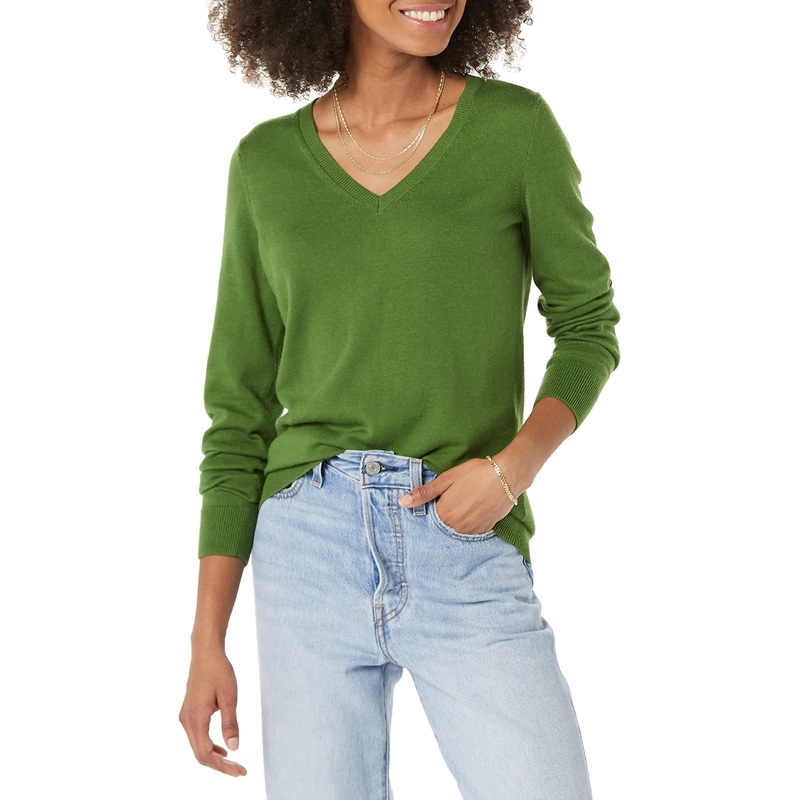 Womens Classic-Fit Lightweight Long-Sleeve V-Neck Sweater (Available in Plus Size) – Pullover Sweater and Sweater price
